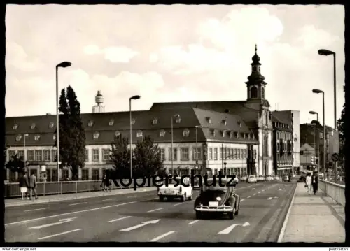 ALTE POSTKARTE FRANKFURT AM MAIN DEUTSCHORDENSHAUS VW KÄFER LLOYD BORGWARD ARABELLA 34 Ansichtskarte AK cpa postcard