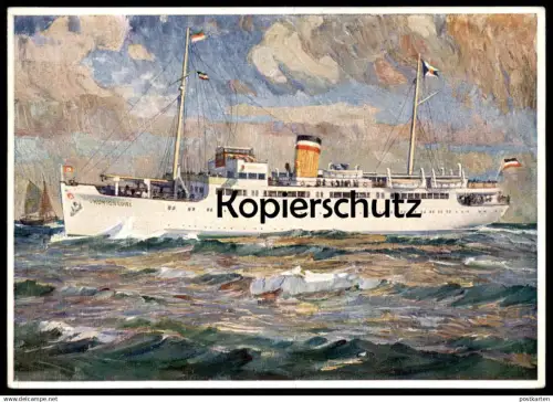 ÄLTERE KÜNSTLER POSTKARTE M.S. KÖNIGIN LUISE HAPAG SEEBÄDERDIENST DAMPFER Schiffe Schiff ship Ansichtskarte postcard cpa