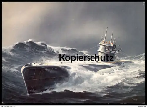 ÄLTERE KÜNSTLER POSTKARTE U-BOOT TYP VII C BAUJAHR 1939 - 1944 SUBMARINE MALER GÜNTHER TODT Ansichtskarte cpa postcard
