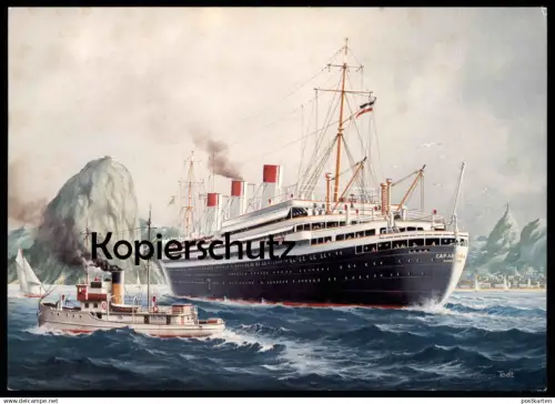 ÄLTERE KÜNSTLER POSTKARTE CAP ARCONA BAUJAHR 1927 DAMPFER MALER GÜNTHER TODT Schiff ship Ansichtskarte AK cpa postcard