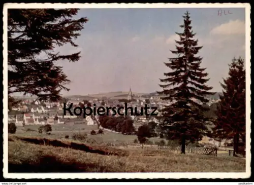 ÄLTERE POSTKARTE OLSBERG BIGGE BLICK AUF DIE STADT VON DER JUGENDHERBERGE Panorama Sauerland Ansichtskarte cpa postcard