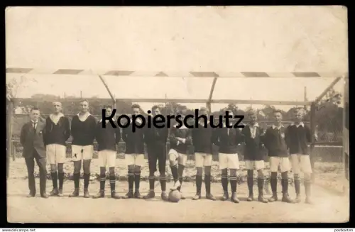 ALTE FOTO POSTKARTE BAD OEYNHAUSEN FUSSBALLMANNSCHAFT SPORT TOR Fussball football soccer Photo Ansichtskarte AK postcard
