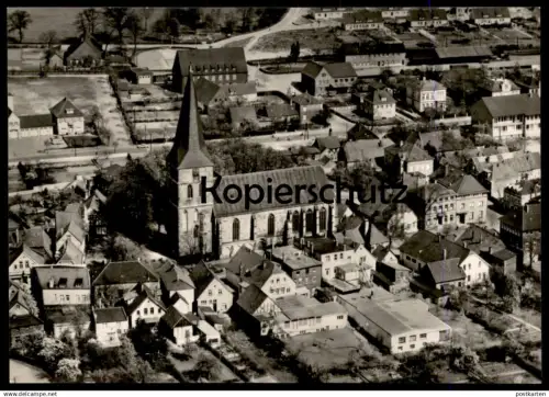 ÄLTERE POSTKARTE LENGERICH IN WESTFALEN LUFTFOTO KIRCHE LUFTBILD PANORAMA Total AK postcard Ansichtskarte cpa