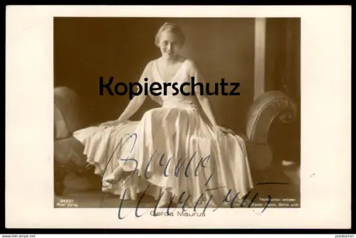 ALTE POSTKARTE GERDA MAURUS FILM-SCHAUSPIELERIN ORIGINAL AUTOGRAMM ROSS VERLAG ATELIER JACOBI BERLIN autograph postcard