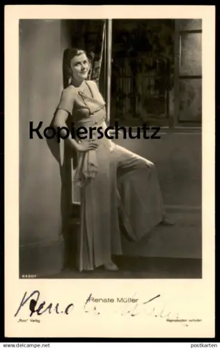 ALTE POSTKARTE RENATE MÜLLER FILM-SCHAUSPIELERIN ORIGINAL AUTOGRAMM ROSS VERLAG BERLIN autograph postcard AK