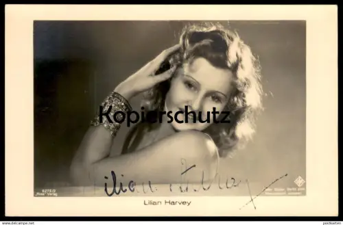 ALTE POSTKARTE LILIAN HARVEY FILM-SCHAUSPIELERIN ORIGINAL AUTOGRAMM UFA ROSS VERLAG ATELIER BINDER autograph postcard AK