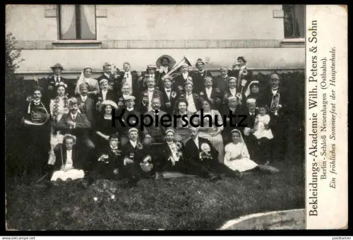 ALTE POSTKARTE BERLIN SCHLOSS NEUENHAGEN OSTBAHN BEKLEIDUNGS-AKADEMIE PETERS BAD FREIENWALDE KAPELLE HORN postcard cpa