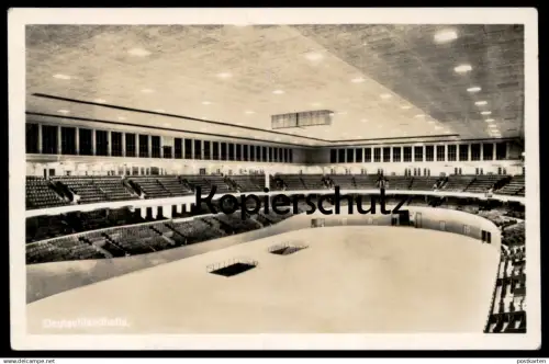 ALTE POSTKARTE BERLIN CHARLOTTENBURG DEUTSCHLANDHALLE INNENANSICHT HALLE Ansichtskarte AK cpa postcard