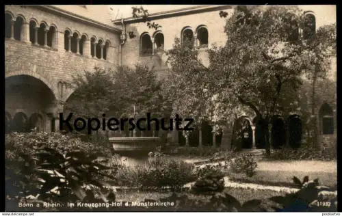ALTE POSTKARTE BONN AM RHEIN IM KREUZGANG-HOF DER MÜNSTERKIRCHE BONNER MÜNSTER Ansichtskarte AK cpa postcard