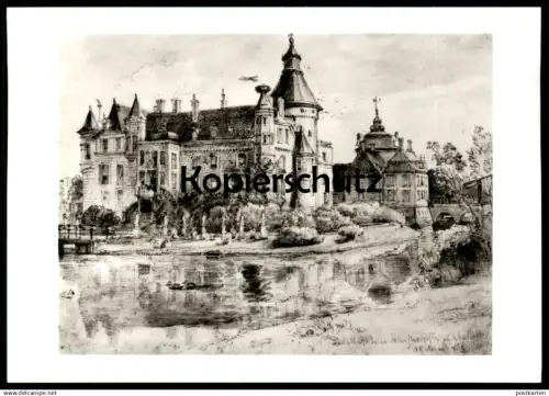 ÄLTERE POSTKARTE WASSERBURG ANHOLT HAUPTBURG WESTFRONT DES SCHLOSSES NADORP chateau castle Burg Isselburg postcard