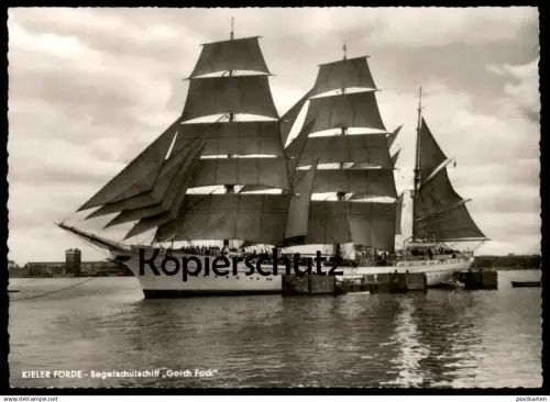 ÄLTERE POSTKARTE KIELER FÖRDE GORCH FOCK SEGELSCHULSCHIFF KIEL Schulschiff Schiff Segelschiff sailing ship AK postcard