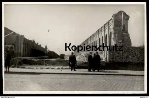 ALTE ORIGINAL FOTO POSTKARTE WIEN ABBRUCH DES WESTBAHNHOF 1949 SCHILD HALTESTELLE AUTOBUS Bus Bahnhof station gare
