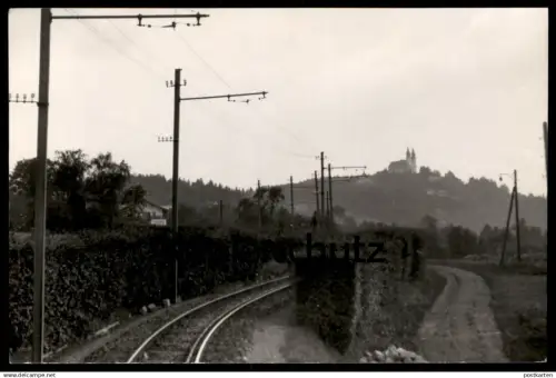 ALTE FOTO POSTKARTE EISENBAHN STRECKENBILD DER BAHN VON LINZ AUF DEN PÖSTLINGBERG 1942 Ansichtskarte cpa photo postcard