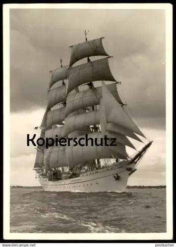 ÄLTERE POSTKARTE SEGELSCHULSCHIFF GORCH FOCK 1959 SEGELSCHIFF Marine Schiff sailing ship Ansichtskarte AK postcard cpa
