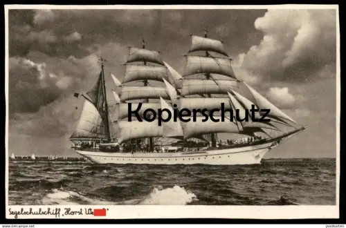 ALTE POSTKARTE SEGELSCHULSCHIFF HORST W. SCHIFF Segelschiff Schulschiff ship bateau Ansichtskarte AK postcard