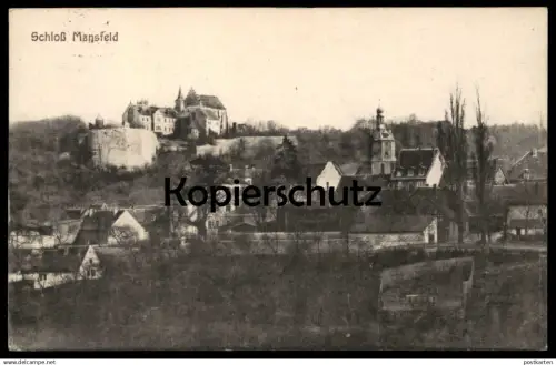 ALTE POSTKARTE SCHLOSS MANSFELD PANORAMA 1926 SÜDHARZ HARZ castle chateau Ansichtskarte AK cpa postcard