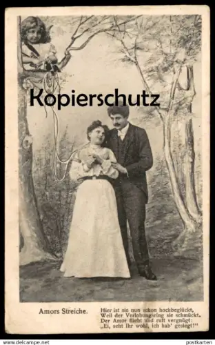 ALTE POSTKARTE AMORS STREICHE ENGEL ANGEL ANGE AMOR AMOURS PFEIL UND BOGEN LIEBESPFEIL LIEBESENGEL Ansichtskarte AK cpa