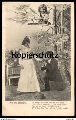 ALTE POSTKARTE AMORS STREICHE ENGEL ANGEL ANGE AMOR AMOURS PFEIL UND BOGEN LIEBESPFEIL LIEBESENGEL Ansichtskarte AK cpa