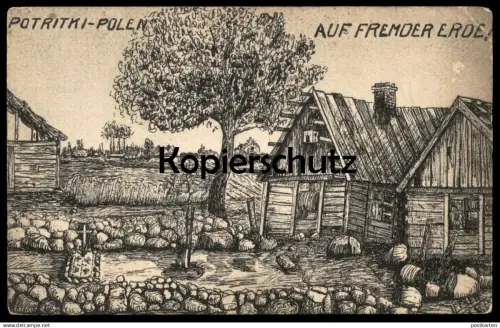 ALTE POSTKARTE POTRITKI POLEN AUF FREMDER ERDE Mazowieckim ? Pokrytki ? Wiskitki ? Polska Poland Ansichtskarte postcard