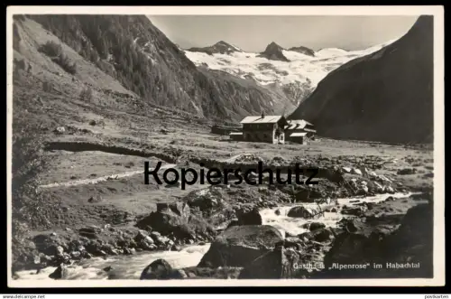 ALTE POSTKARTE GASTHAUS ALPENROSE IM HABACHTAL 1929 BRAMBERG SALZBURG HOHE TAUERN Ansichtskarte AK cpa postcard