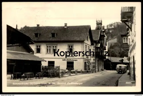 ALTE POSTKARTE SOMMERFRISCHE GUTENSTEIN GASTHOF RESTAURANT CAFÉ J. PFEIFFENBERGER Ansichtskarte AK cpa postcard