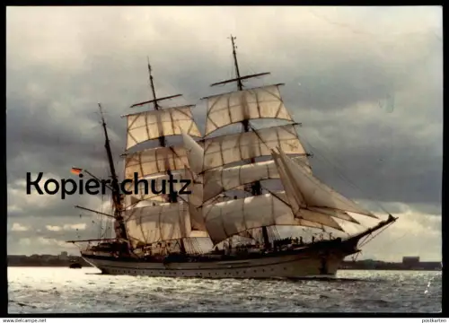 ÄLTERE POSTKARTE SEGELSCHULSCHIFF DER DEUTSCHEN BUNDESMARINE GORCH FOCK SEGELSCHIFF Schiff sailing ship Ansichtskarte AK