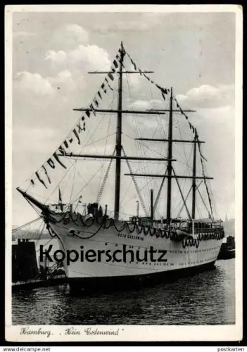 ÄLTERE POSTKARTE SEGELSCHIFF HEIN GODEWIND HAMBURG JUGENDHERBERGE 1933 EX PELLWORM sailing ship postcard Ansichtskarte