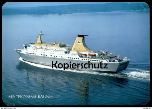 ÄLTERE POSTKARTE OSLO-KIEL PRINSESSE RAGNHILD JAHRE LINE LINIE SCHIFF Fähre ship Ansichtskarte AK postcard cpa