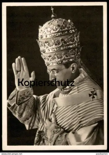 ALTE POSTKARTE PAPST PIUS XII. TIARA Papa Paolo pape pope Vatikan Rom Vatikanstadt Religion postcard Ansichtskarte AK