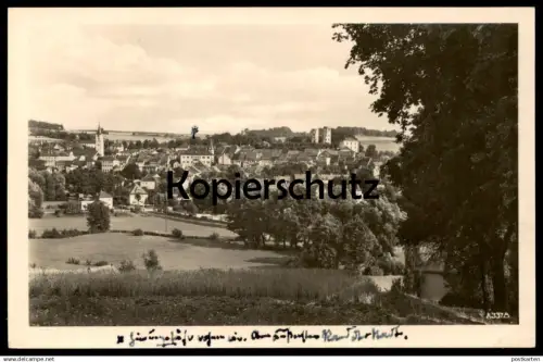 ÄLTERE POSTKARTE SCHLEIZ THÜRINGEN PANORAMA GESAMTANSICHT 1954 Ansichtskarte postcard cpa AK