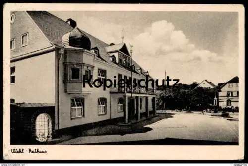 ALTE POSTKARTE WIEHL RATHAUS IM OBERBERGISCHEN RHEINLAND Ansichtskarte AK postcard cpa