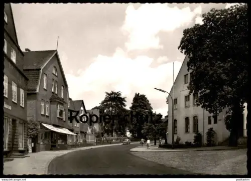 ÄLTERE POSTKARTE REINBEK PFORTE ZUM SACHSENWALD BAHNHOFSTRASSE UND POSTAMT DROGERIE Ansichtskarte AK cpa postcard