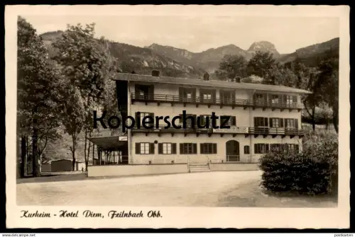 ALTE POSTKARTE FEILNBACH KURHEIM HOTEL DIEM PENSION GASTSTÄTTE Bad Feilnbach Ansichtskarte AK cpa postcard