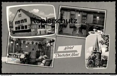 ÄLTERE POSTKARTE NEUSTADT MARBURG HOTEL DEUTSCHES HAUS INHABER WALTER GIES HESSEN Ansichtskarte AK cpa postcard