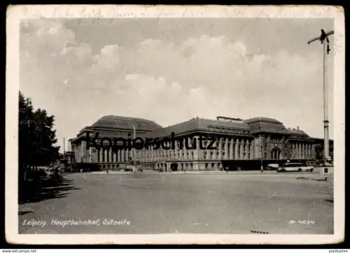 ALTE POSTKARTE LEIPZIG HAUPTBAHNHOF OSTSEITE Bahnhof gare station Ansichtskarte AK cpa postcard