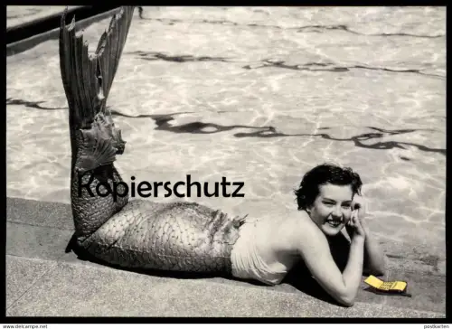 ÄLTERE POSTKARTE NIXE MEERJUNGFRAU ERICSSON HANDY Mobiltelefon mobile phone mermaid sirène Ansichtskarte AK cpa postcard