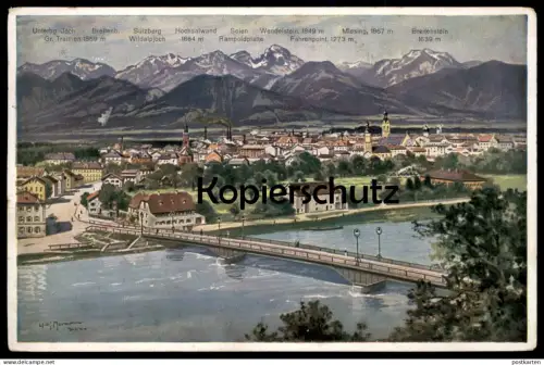 ALTE POSTKARTE ROSENHEIM WILLY MORALT SULZBERG WILDALPJOCH WENDELSTEIN FAHRENPOINT MIESING Ansichtskarte cpa postcard AK