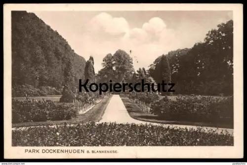 ALTE POSTKARTE PARK DOCKENHUDEN BEI BLANKENESE HAMBURG BEZIRK ALTONA Hirschpark Parc Ansichtskarte AK cpa postcard