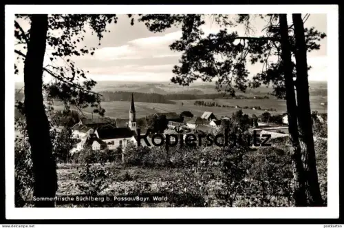 ÄLTERE POSTKARTE SOMMERFRISCHE BÜCHLBERG BEI PASSAU PANORAMA BAYERISCHER WALD AK Ansichtskarte cpa postcard