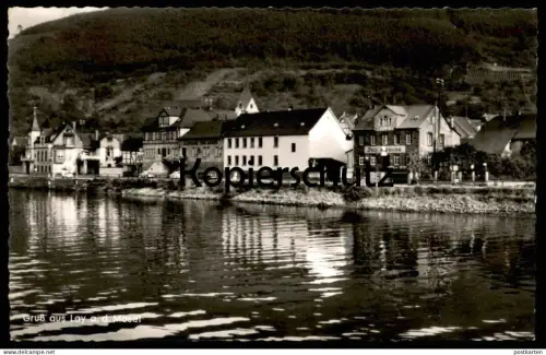 ÄLTERE POSTKARTE GRUSS AUS LAY AN DER MOSEL GASTSTÄTTE ZUR TRAUBE Koblenz AK Ansichtskarte postcard cpa