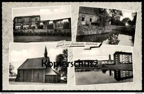 ÄLTERE POSTKARTE GRUSS AUS LEVERKUSEN ALKENRATH Ansichtskarte AK postcard cpa