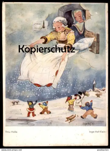 ALTE POSTKARTE MÄRCHEN FRAU HOLLE INGE HOF-KLEIN mother hulda fairy tale Ansichtskarte AK cpa postcard