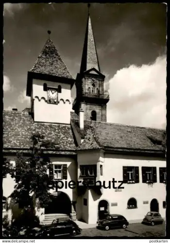 ÄLTERE POSTKARTE MARKTREDWITZ FICHTELGEBIRGE ALTES RATHAUS VW KÄFER VOLKSWAGEN BMW ISETTA BAYERN AK cpa postcard