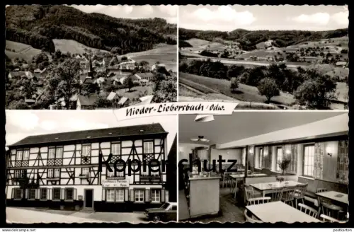 ÄLTERE POSTKARTE NIEDER-LIEBERSBACH ODENWALD GASTHAUS UND PENSION ZUR ROSE BIRKENAU HESSEN Ansichtskarte AK postcard cpa