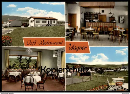 ÄLTERE POSTKARTE LEUN HESSEN CAFÉ RESTAURANT MAIR LUISE WAGNER AUTOMAT SPIELAUTOMAT Ansichtskarte AK postcard cpa