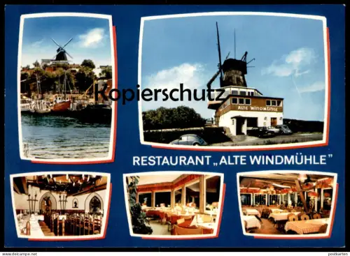 ÄLTERE POSTKARTE OSTSEEBAD LABOE RESTAURANT ALTE WINDMÜHLE PAULUS KIEL windmill mill molen moulin VW Käfer cpa postcard