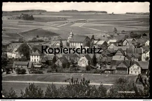 ÄLTERE POSTKARTE VÖHL AM EDERSEE PANORAMA MARIE JUCHACZ HEIM AWO bei Korbach Waldeck Edertal Frankenau Frankenberg cpa