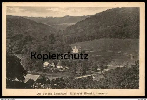 ALTE POSTKARTE NACHRODT-EINSAL IM LENNETAL DAS SCHÖNE SAUERLAND PANORAMA NACHRODT-WIBLINGWERDE Ansichtskarte AK postcard