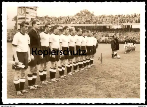 POSTKARTE REPRODUKTION DAS WUNDER VON BERN Fußball football soccer Mannschaft Rahn Morlock Walter Turek Eckel Schäfer AK