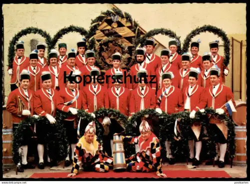 ÄLTERE POSTKARTE MÜNCHEN 1977 SCHÄFFLERTANZ KRONEN-GRUPPE TRACHT TANZ DANCE MUSICIAN DANSE Munich traditional costume AK